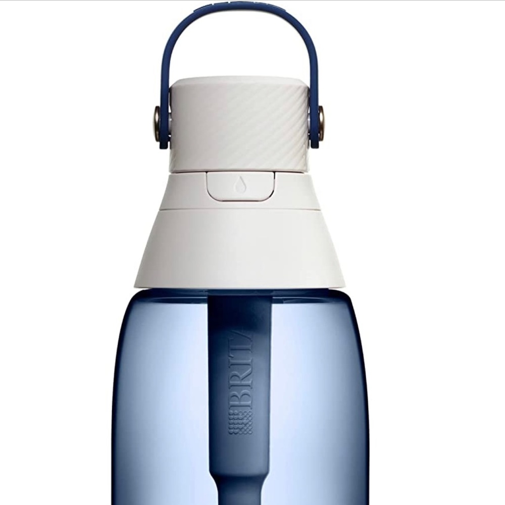 Brita Insulated Filtered Water Bottle with Straw, Reusable, BPA Free Plastic,